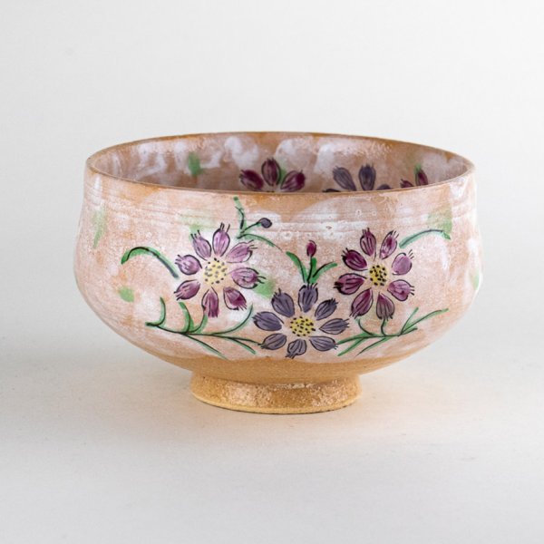 画像4: 錦コスモス 抹茶碗（木箱入） (4)