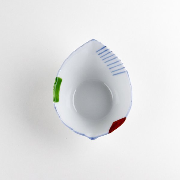 画像3: 二彩千筋 木の葉型小付 (3)