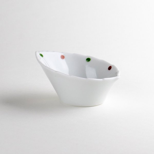 画像4: 赤輪点紋 木の葉型小付 (4)