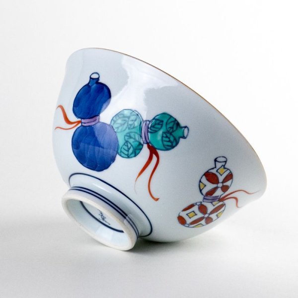 画像5: 鍋島六瓢(青) 茶碗 (5)