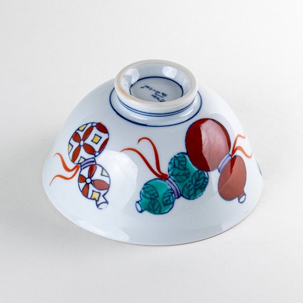 画像4: 鍋島六瓢(赤) 茶碗 (4)