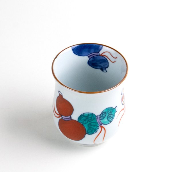 画像2: 【名入れ・名前入り】鍋島六瓢(赤) 湯呑 (2)