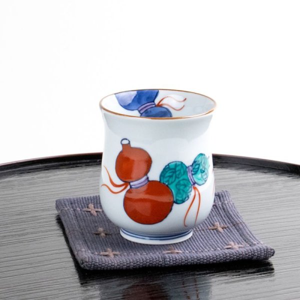 画像8: 【名入れ・名前入り】鍋島六瓢(赤) 湯呑 (8)