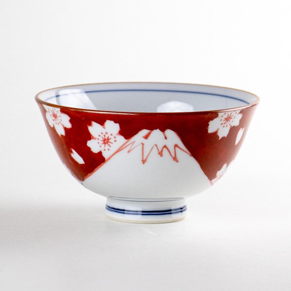 画像3: 【名入れ・名前入り】鍋島富士(青富士) 茶碗 (3)