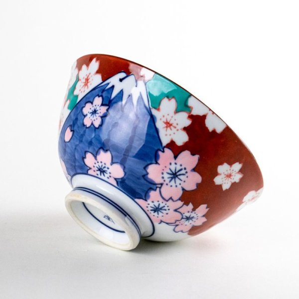 画像5: 【名入れ・名前入り】鍋島富士(青富士) 茶碗 (5)