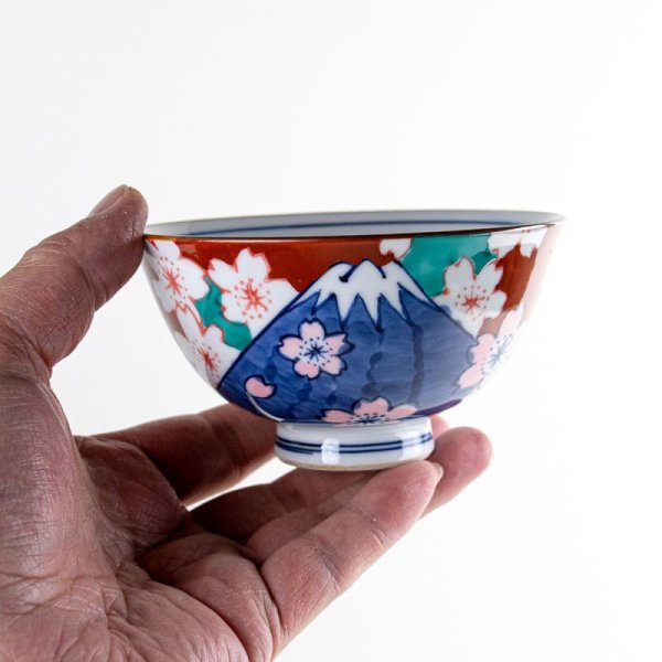 画像6: 【名入れ・名前入り】鍋島富士(青富士) 茶碗 (6)