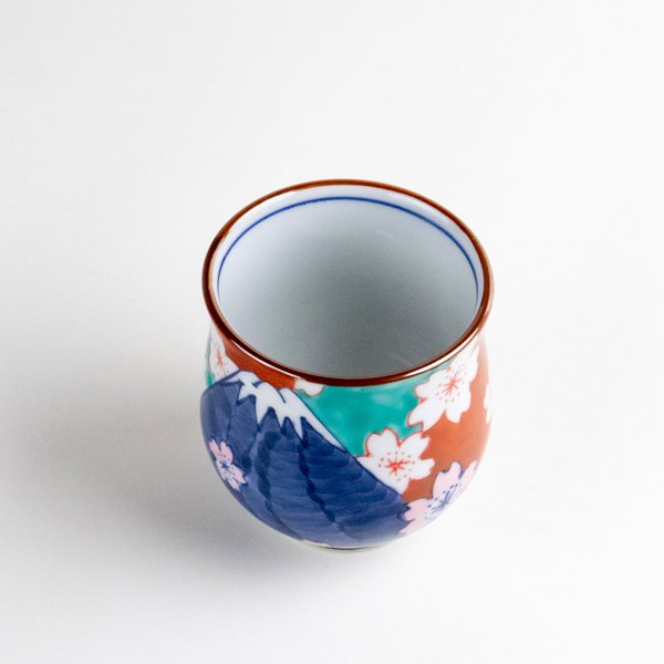 画像4: 【名入れ・名前入り】鍋島富士（青富士） 湯呑 (4)