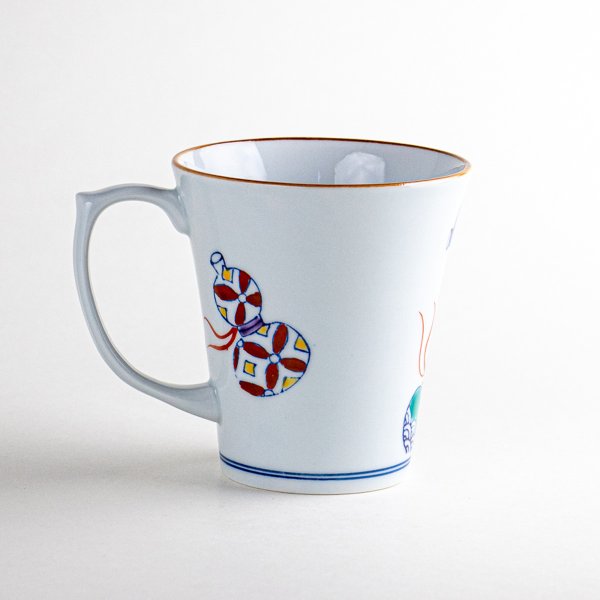 画像2: 【名入れ・名前入り】鍋島六瓢(青) マグカップ (2)