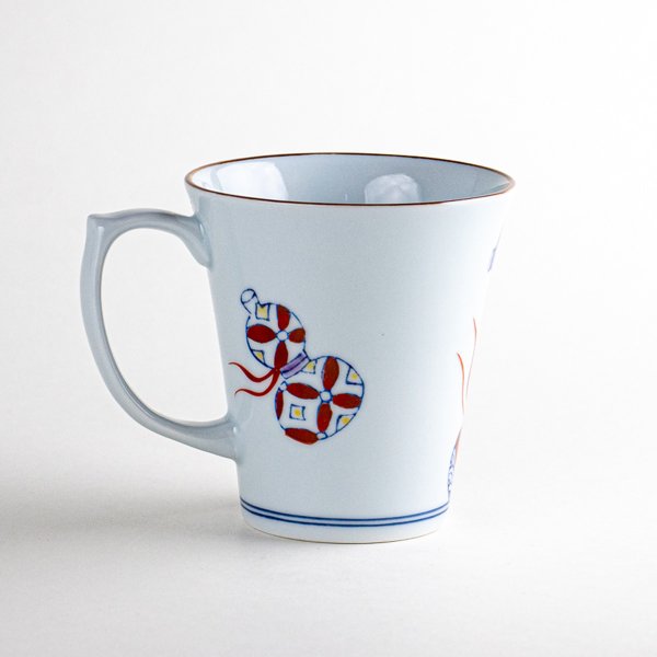 画像2: 【名入れ・名前入り】鍋島六瓢(赤) マグカップ (2)