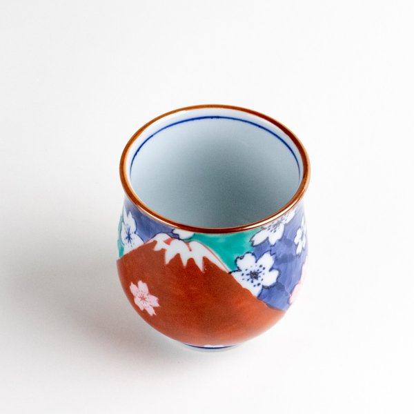 画像3: 【名入れ・名前入り】鍋島富士(赤富士) 湯呑 (3)