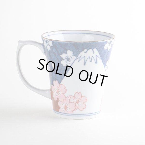 画像2: 【名入れ・名前入り】鍋島富士(赤富士) マグカップ (2)