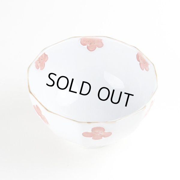 画像2: 一珍小花（赤） 茶碗 (2)