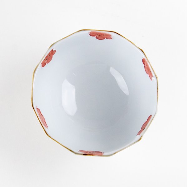 画像3: 一珍小花（赤） 茶碗 (3)