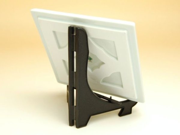 画像2: 七夕　飾り角陶板（皿立付） (2)