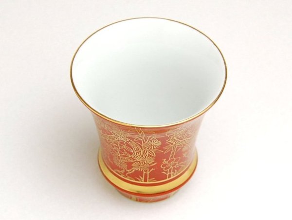 画像2: 金彩松竹梅(反り型)日本酒グラス SAKE GLASS (2)