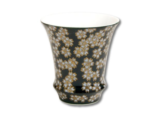 【有田焼】夜桜（反り型）日本酒グラス　SAKE GLASS