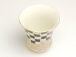 画像2: 祝い市松・黒（反り型）日本酒グラス SAKE GLASS (2)