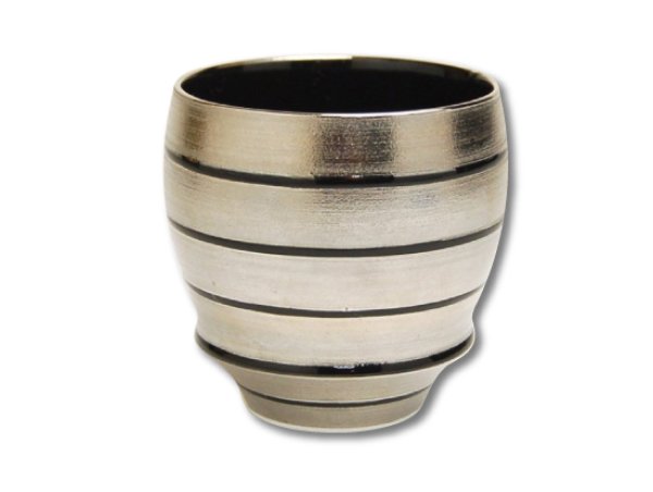 【有田焼】銀独楽（丸型）日本酒グラス　SAKE GLASS
