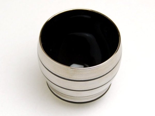画像2: 銀独楽(丸型)日本酒グラス SAKE GLASS (2)