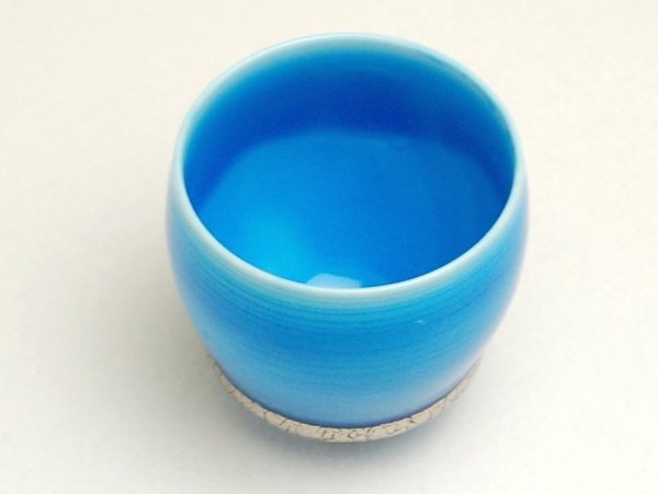 画像2: 紺碧(丸型)日本酒グラス SAKE GLASS (2)