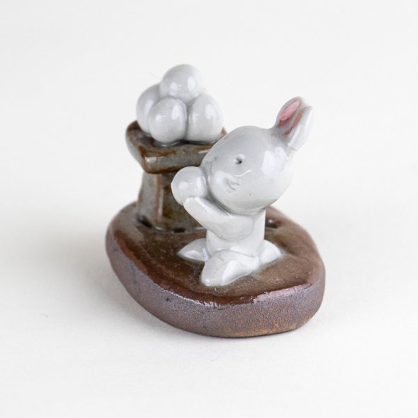 画像3: ミニ月見うさぎ 置物 (3)