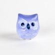 ミニふくろう（青）　置物