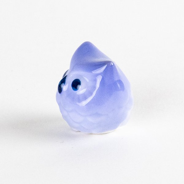 画像2: ミニふくろう（青）　置物 (2)