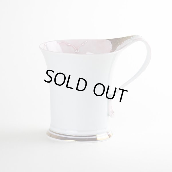 【名入れ・名前入り】金濃ピンク牡丹　マグカップ