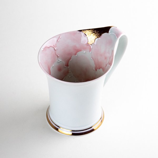 画像4: 【名入れ・名前入り】金濃ピンク牡丹 マグカップ (4)