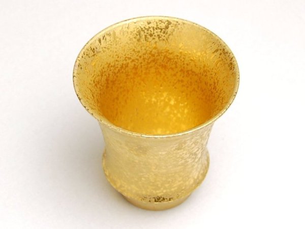 画像2: 金彩(反り型)日本酒グラス SAKE GLASS (2)