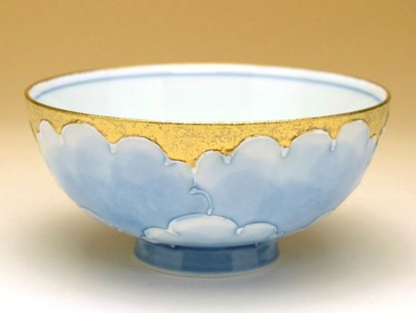 画像2: 金濃牡丹（大） 茶碗 (2)