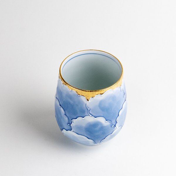 画像2: 金濃牡丹(大) 湯呑 (2)