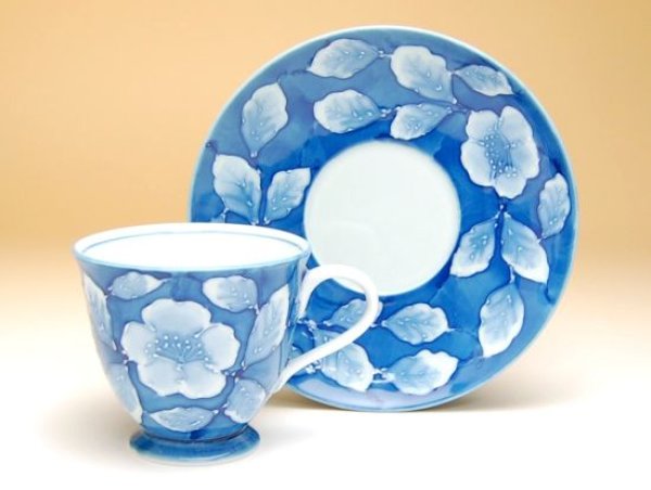 画像2: 京牡丹 コーヒー碗皿 (2)
