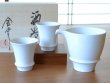 白磁 半酒器セット（木箱入）※盃は「反型」