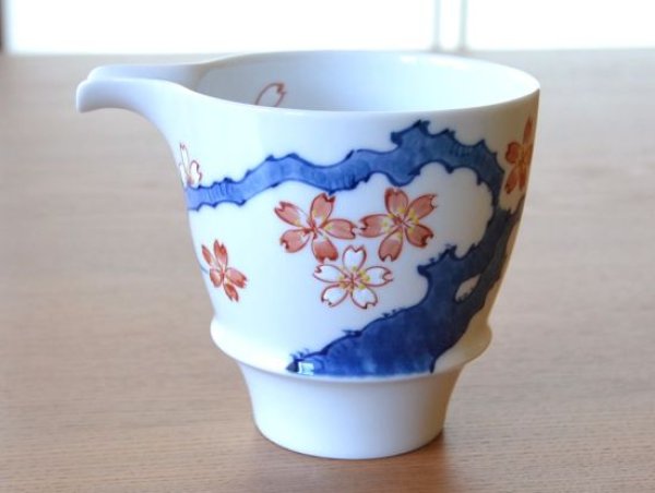 画像2: 染桜 半酒器セット（木箱入） (2)