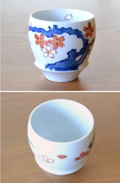 画像4: 染桜 半酒器セット（木箱入） (4)