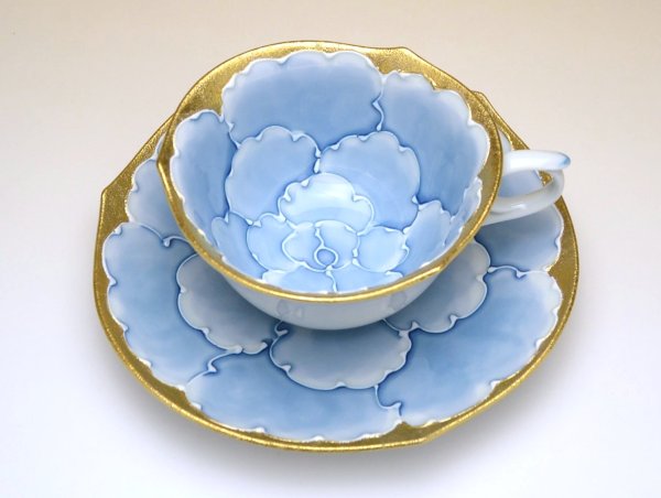 画像3: 金濃牡丹 コーヒー碗皿 (3)