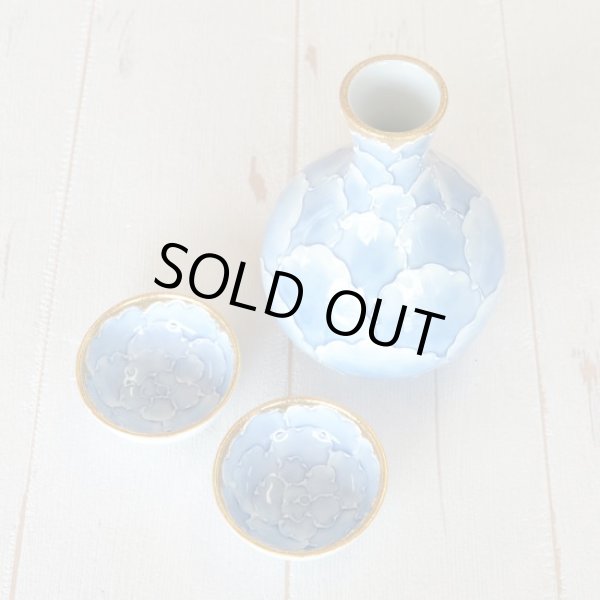 画像3: 金濃牡丹 徳利半酒器セット(木箱入) (3)