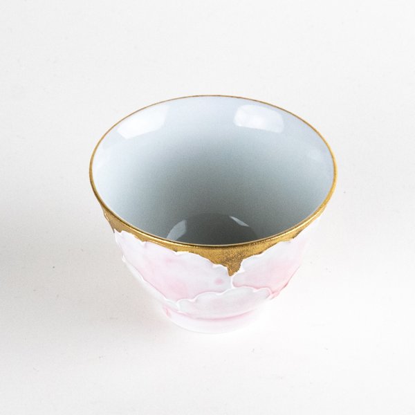 画像2: 外金ピンク牡丹　反千茶 (2)