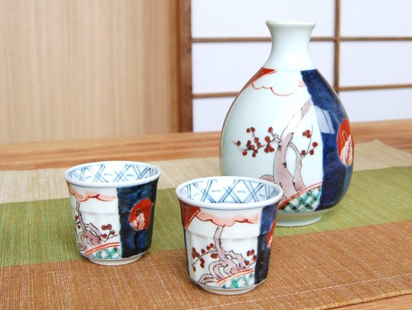 画像2: 古伊万里 半丸酒器（木箱入） (2)
