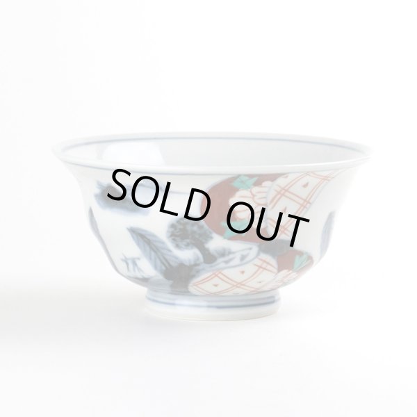 画像2: 染錦間取山水 茶碗 (2)