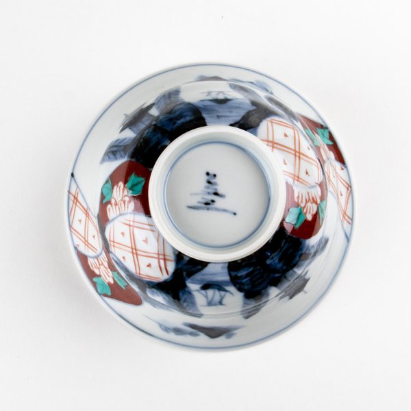 画像5: 染錦間取山水 茶碗 (5)
