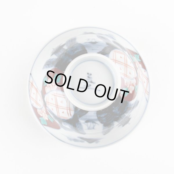 画像5: 染錦間取山水 茶碗 (5)