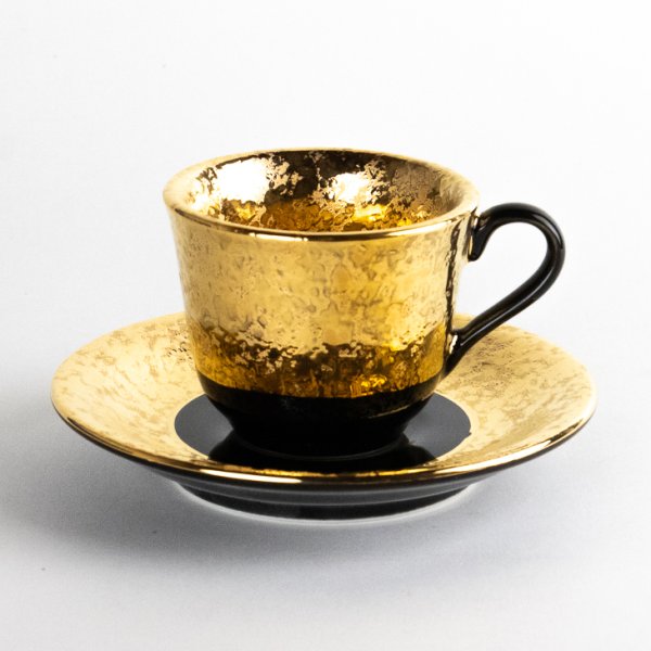 画像2: 富貴（金）　デミタス碗皿 (2)