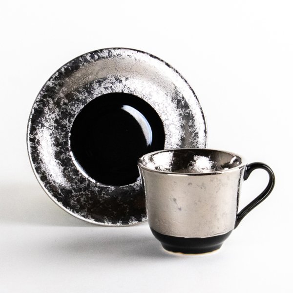 富貴（銀）　デミタス碗皿