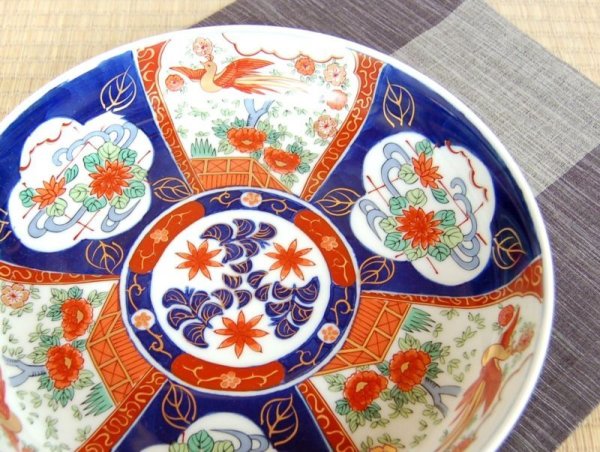 画像3: 上錦三方割牡丹鳳凰 9寸鉦鉢 (3)