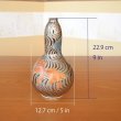 画像6: プラチナ流水 金魚絵 瓢形 小花瓶 藤井錦彩 作 (6)