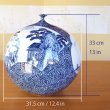 画像10: 大作 染付蛸唐草 間取山水絵 大壷 藤井錦彩 作 (10)
