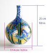 画像6: 金彩竹雀 鶴首花瓶 金龍窯 作 (6)