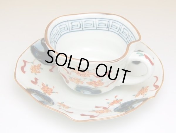 画像3: 花万暦 たっぷりコーヒー碗皿 (3)